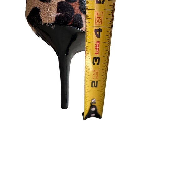 👗 2/$30 👗 Leopard Print Calf Hair Heels sz 6.5, 4" Heel - Picture 8 of 8